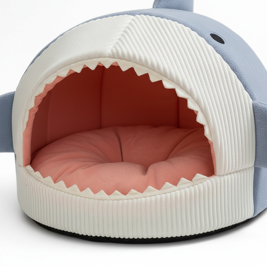 Close-up detail of shark bed